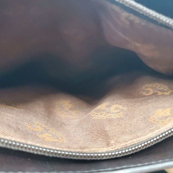 Vintage MC Marc Chantal Tooled Leather Handbag Brown Boho Western Boxy - Picture 8 of 8